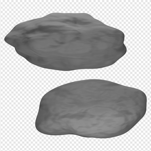 PSD 3d isolated render of stone icon psd