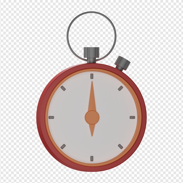 3d isolated render of stopwatch icon