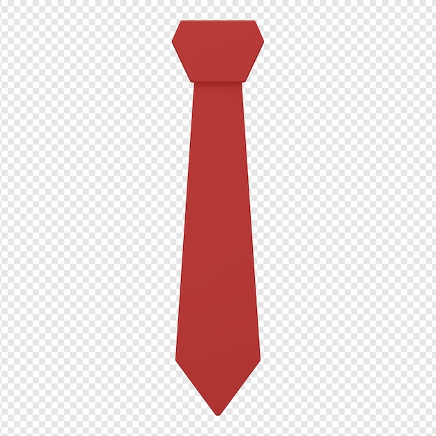 PSD 3d isolated render of tie icon psd