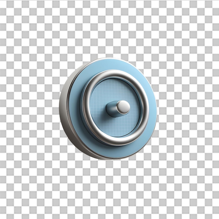 PSD 3d isolated render of toggle button icon psd on a clean white background for user interface