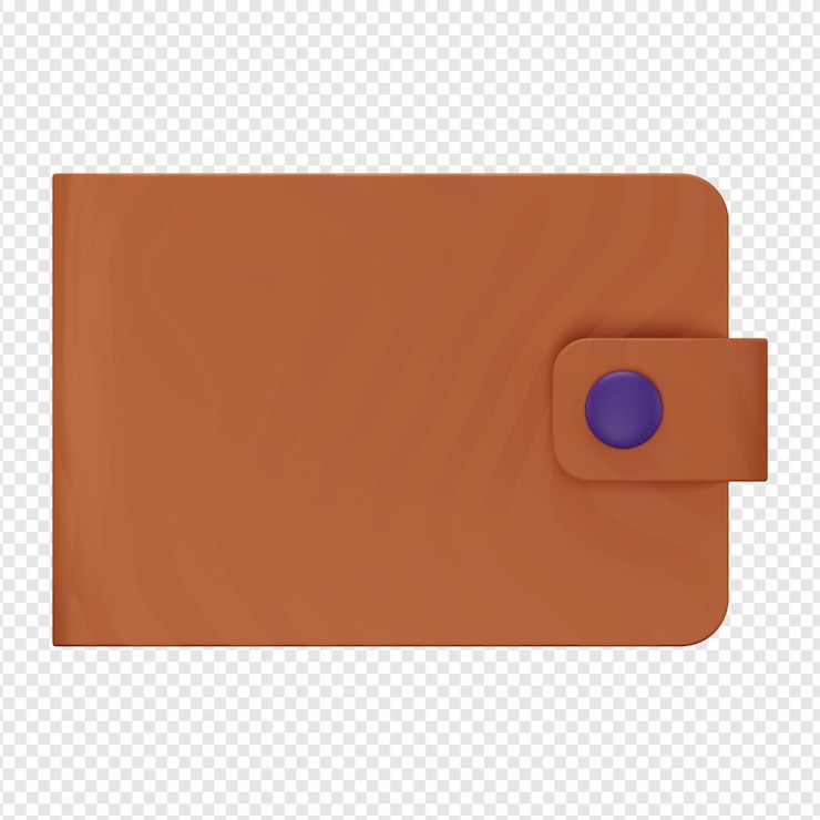 PSD 3d isolated render of wallet icon psd