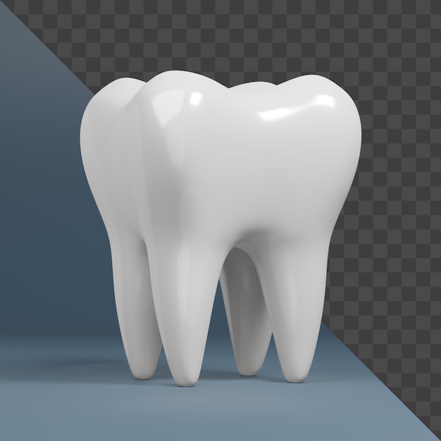 3D isolated Tooth with transparent PSD file