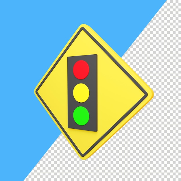 3d isolated traffic light ui icon