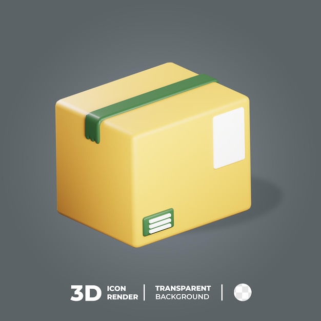 3D Isometric Icon package box