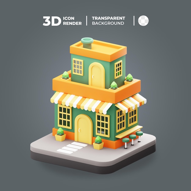 3D изометрический большой магазин