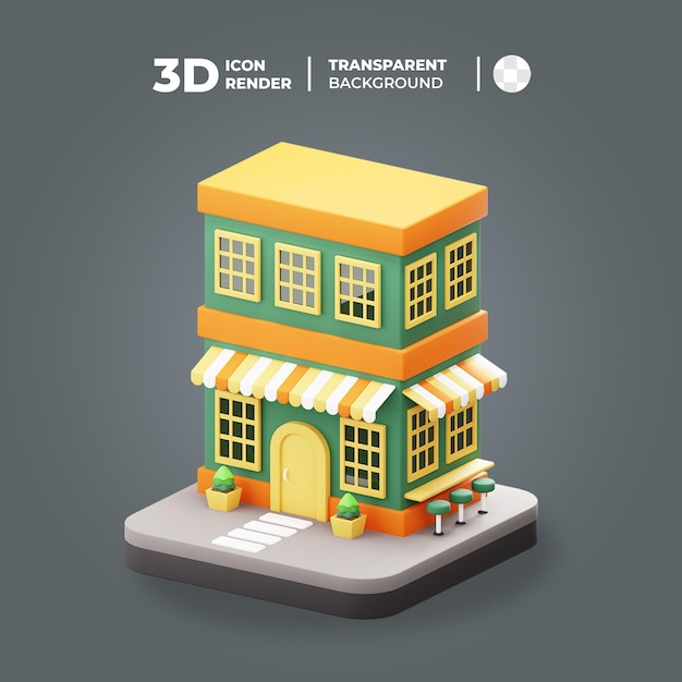 PSD 3d isometric large store