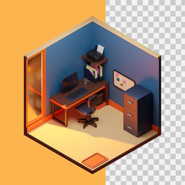 3D Isometric Office