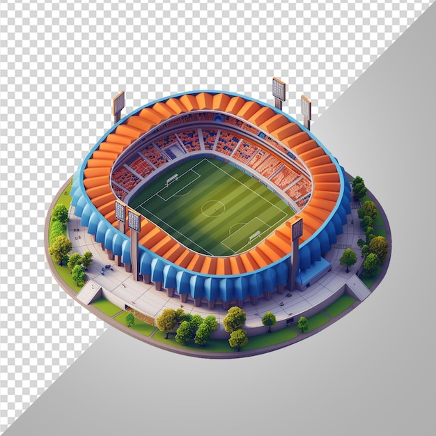 PSD 3d isometrisch stadion png