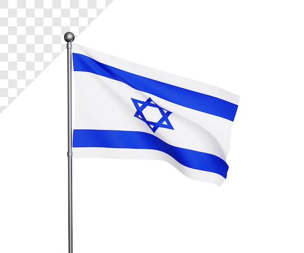 3d israel flag illustration