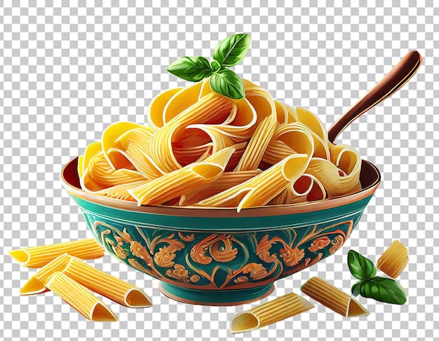 PSD pasta italiana 3d in una ciotola