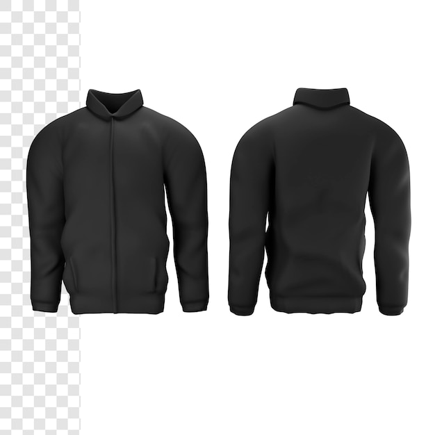 PSD 3d jacket front and back