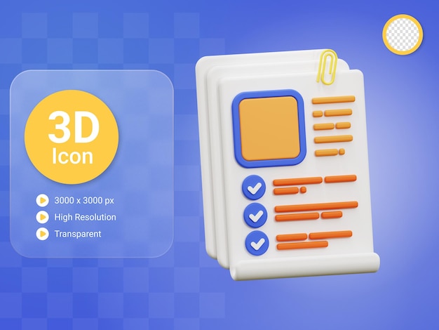 PSD 3d job applicant icon