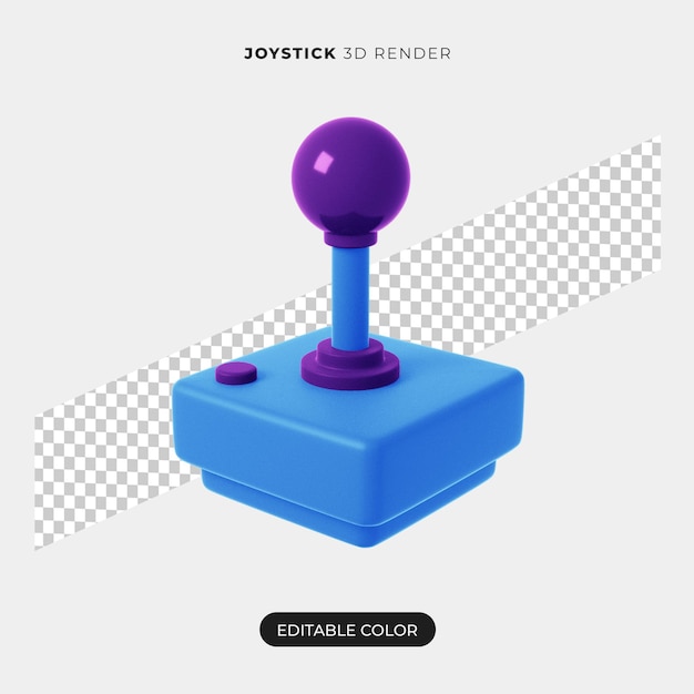 3d joystick icon design isolated