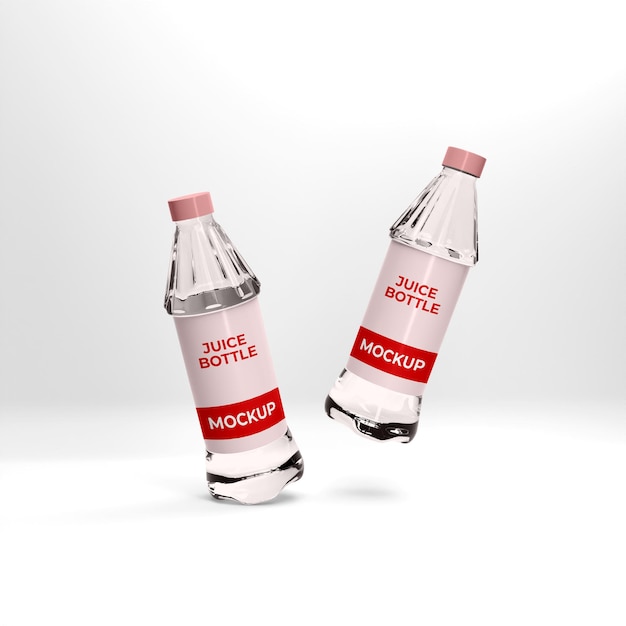 Mockup di bottiglia di succo 3d