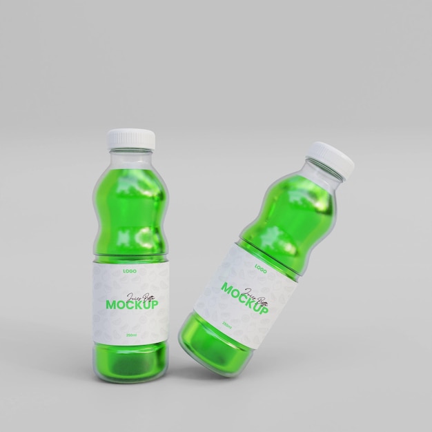 Mockup di bottiglia di succo 3d