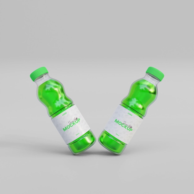 3D Juice Bottle Mockup