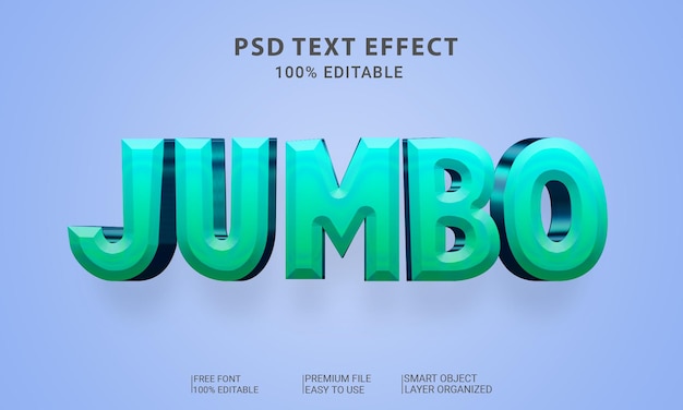 3D JUMBO PSD 텍스트 효과