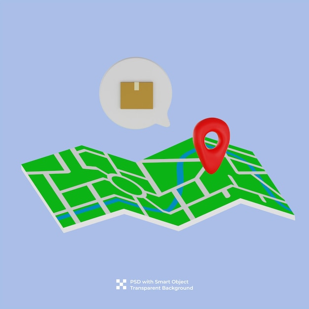 3D-kaarten locatie leveringspakket