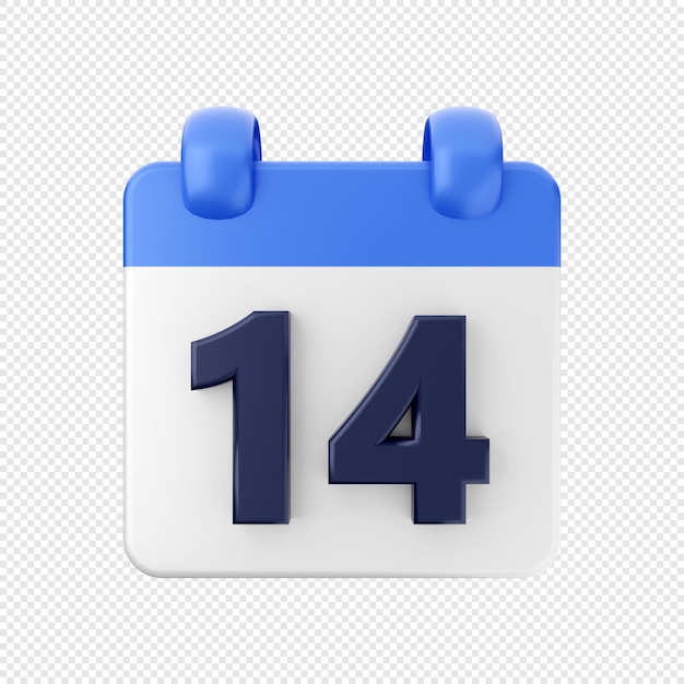 3d kalender datum en tijd pictogram illustratie