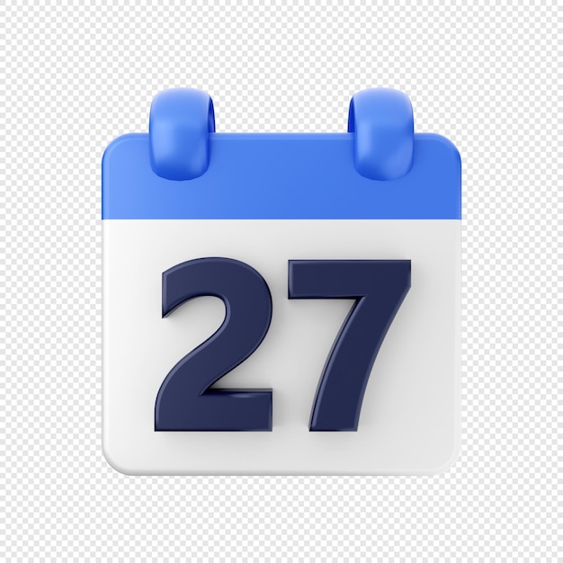 3d kalender datum en tijd pictogram illustratie