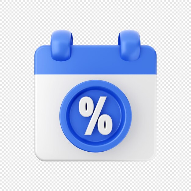 3d kalender datum en tijd pictogram illustratie