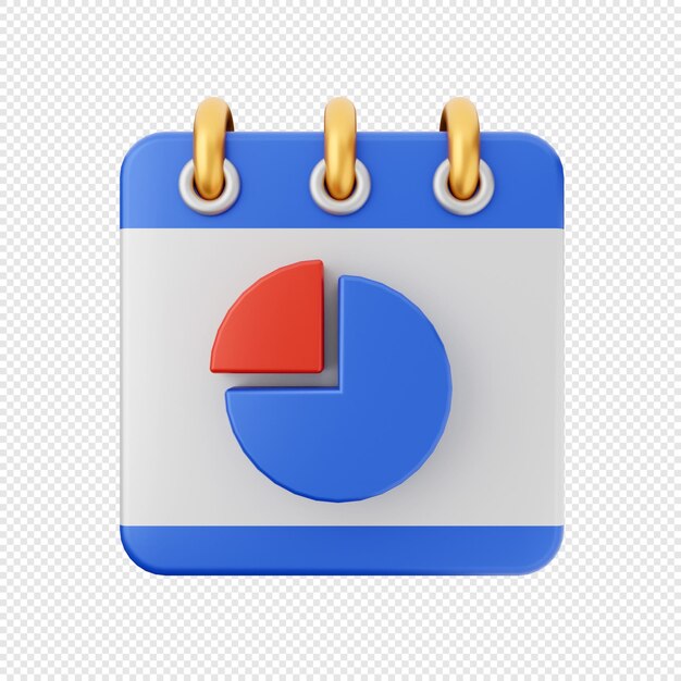 3D kalender datum gebeurtenis pictogram illustratie renderen