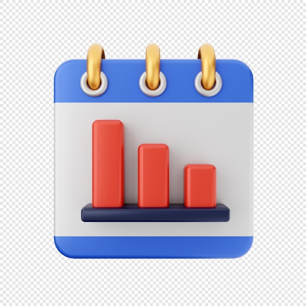 PSD 3d kalender datum gebeurtenis pictogram illustratie renderen