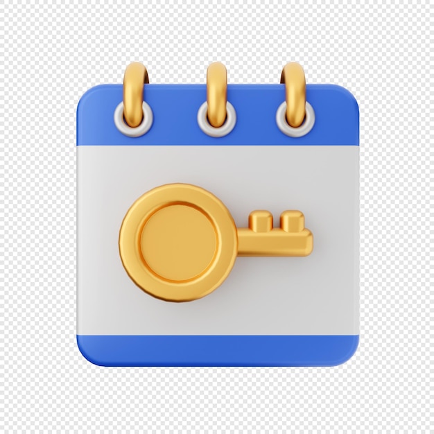 3D kalender datum gebeurtenis pictogram illustratie renderen