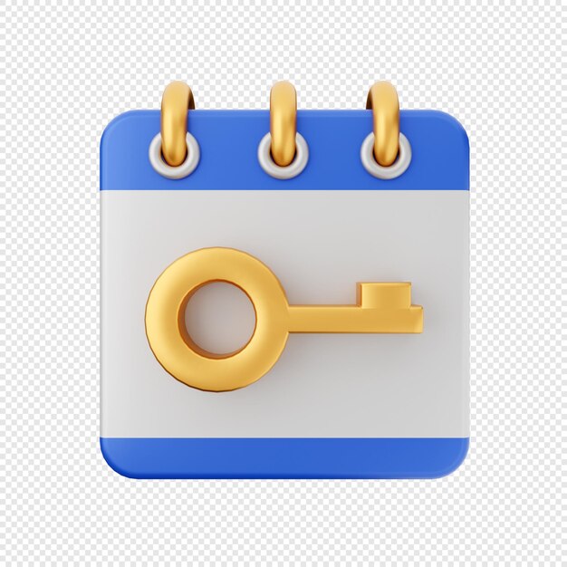 3D kalender datum gebeurtenis pictogram illustratie renderen