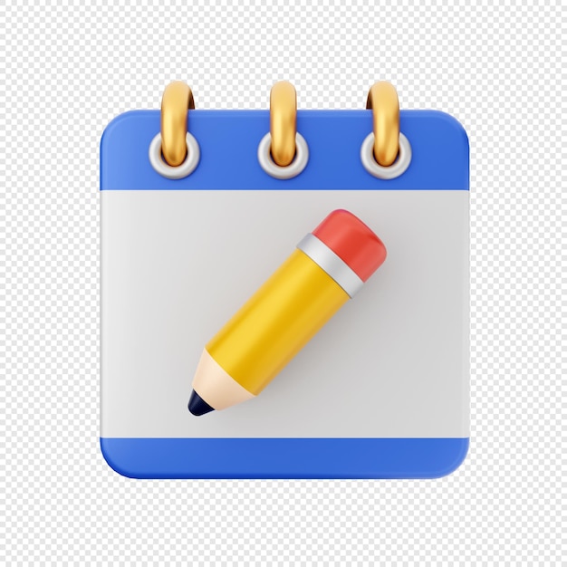 3D kalender datum gebeurtenis pictogram illustratie renderen