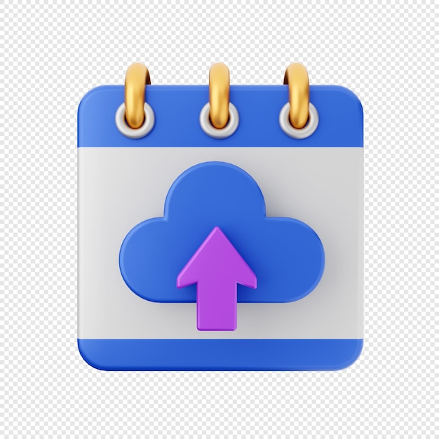 PSD 3d kalender datum gebeurtenis pictogram illustratie renderen