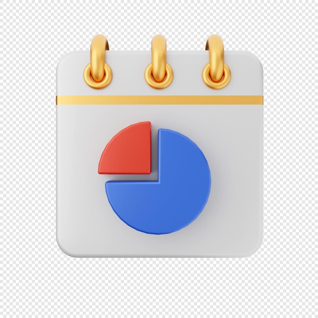 3D kalender datum gebeurtenis pictogram illustratie renderen