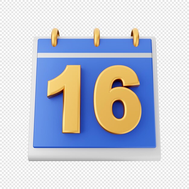 3D kalender datum schema pictogram illustratie