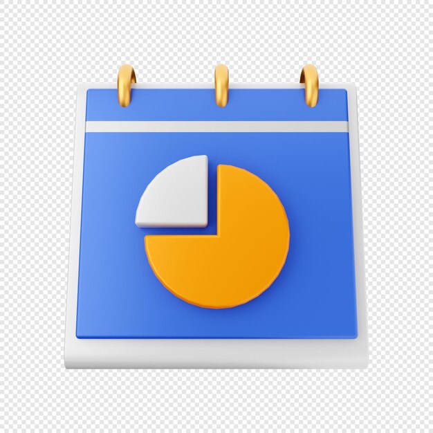 3D kalender datum schema pictogram illustratie