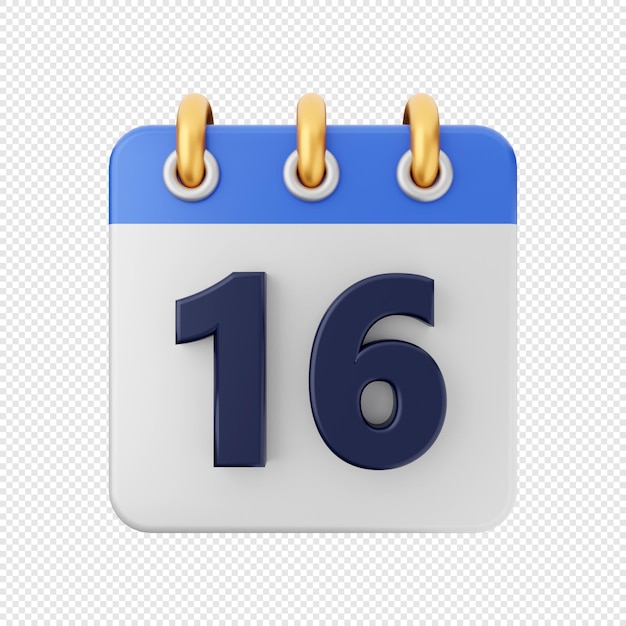 3D kalender datum schema pictogram illustratie
