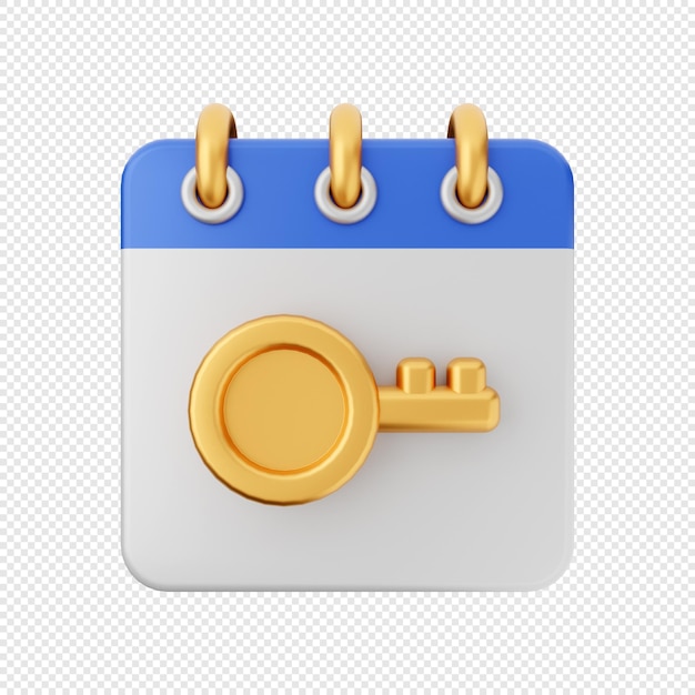 3D kalender datum schema pictogram illustratie