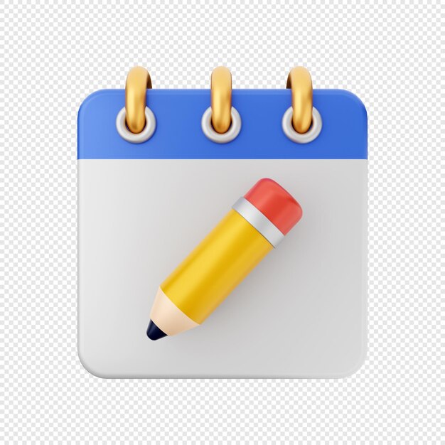 3D kalender datum schema pictogram illustratie