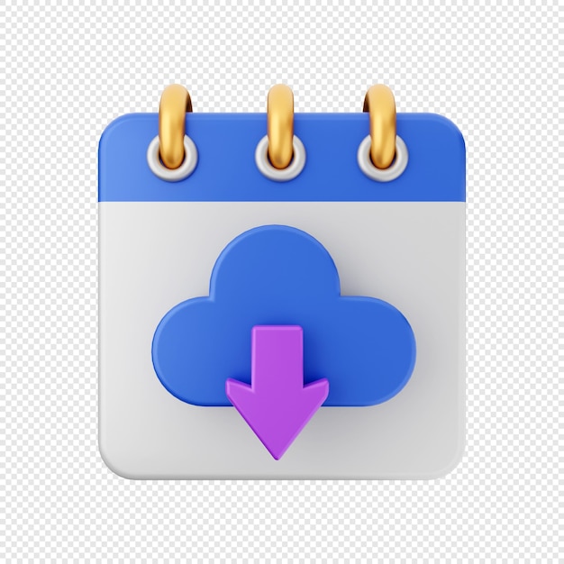 3D kalender datum schema pictogram illustratie