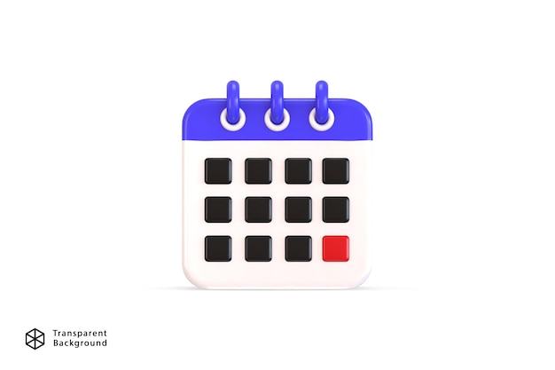 3d kalender icoon concept van een herinnering op een datum icoon 3d rendering vector illustratie