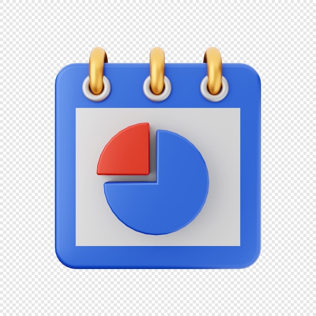 3D kalender pictogram datum schema illustratie
