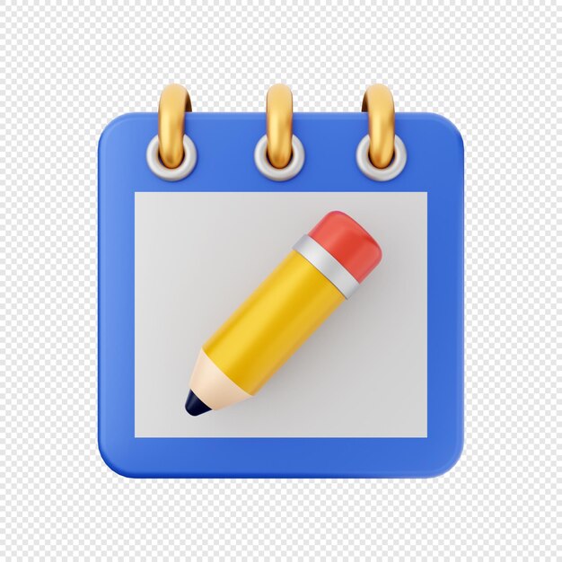 3D kalender pictogram datum schema illustratie