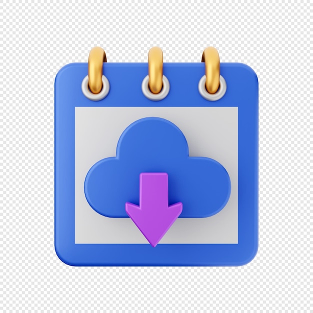 3D kalender pictogram datum schema illustratie