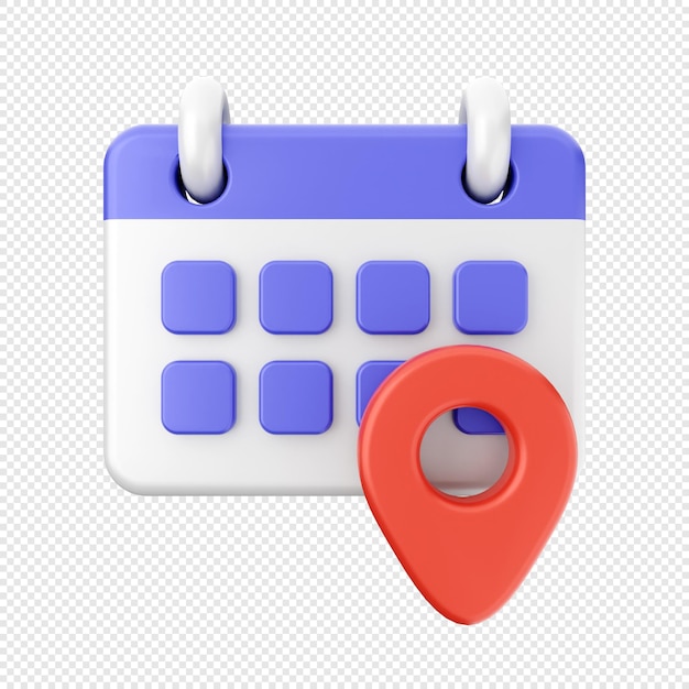 3D-kalender pictogram illustratie renderen