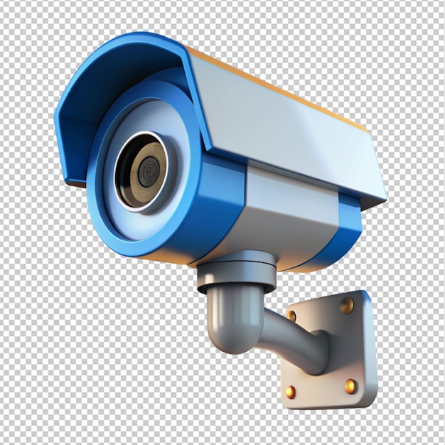 PSD 3d kamera cctv na przezroczystym tle