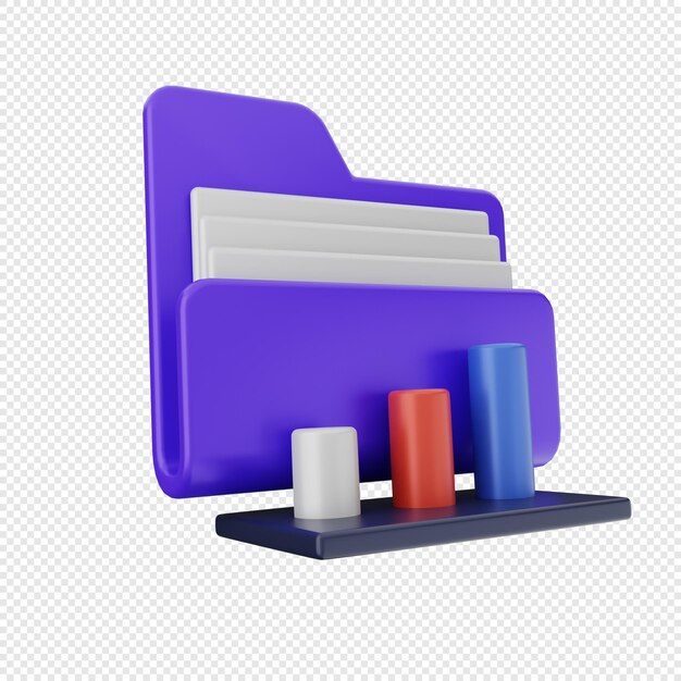3d-kansioikoni-kuvituksen 3d-renderöidä