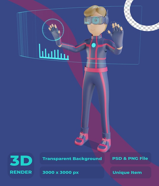 3D karakter metavers virtueel werken