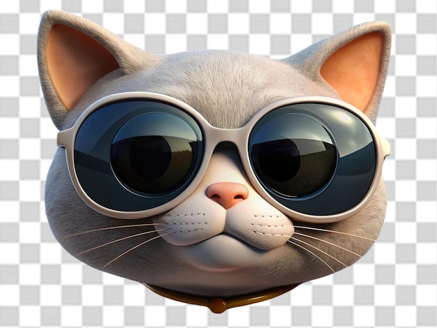 3d kat met zonnebril png