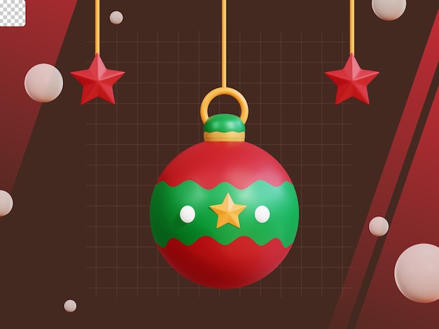 PSD 3d kerst icon pack kerst bal