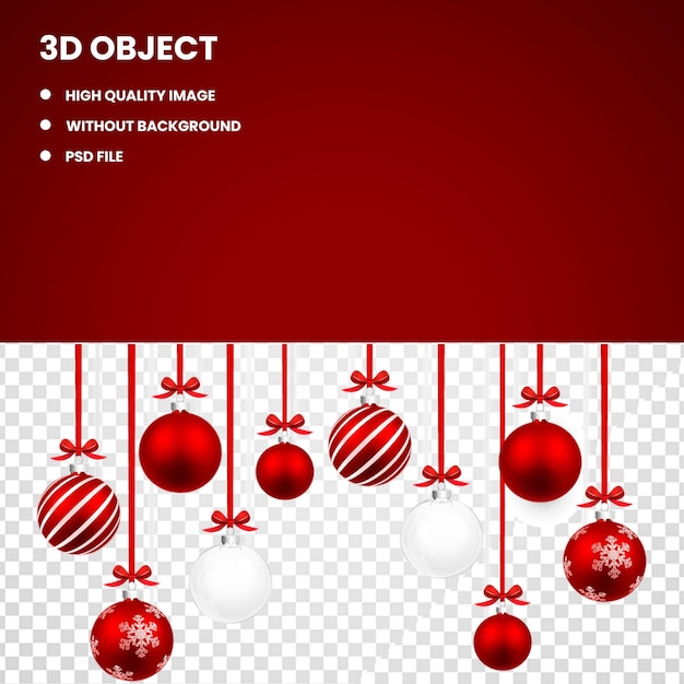 PSD 3d kerstballen