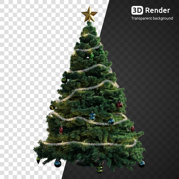 3d kerstboom geeft geïsoleerd terug